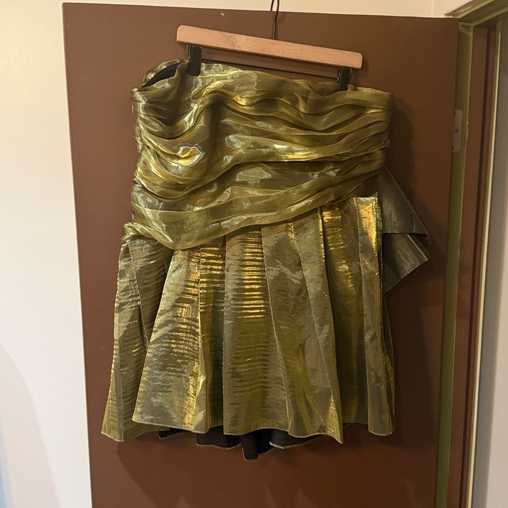 Bhanuni by Jyoti Liquid Metallic Bow Mini Dress - Picture 9 of 10